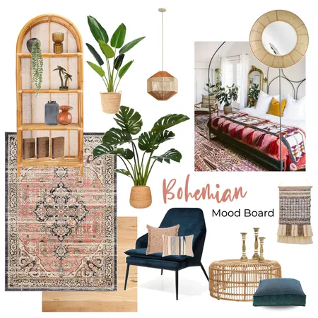 Bohemian Interior Design Mood Board by Jasakerah Designs on Style Sourcebook