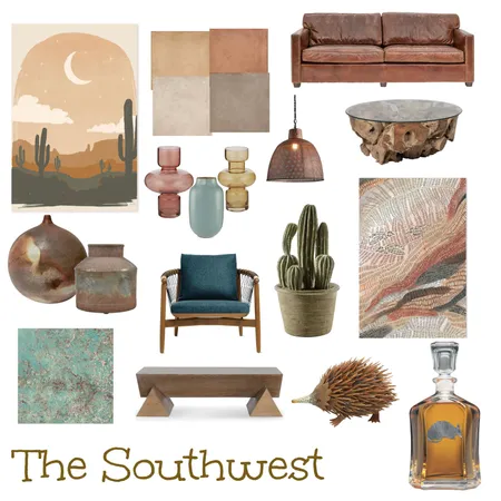 The Southwest Interior Design Mood Board by JenRL Design on Style Sourcebook