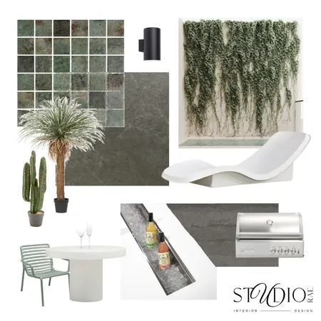 Med Noir Balcony Pool Interior Design Mood Board by Studio Rae Interior Designs on Style Sourcebook