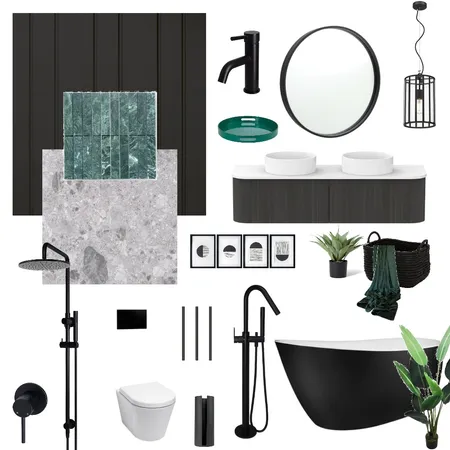 Black & Green Interior Design Mood Board by tailemblain on Style Sourcebook