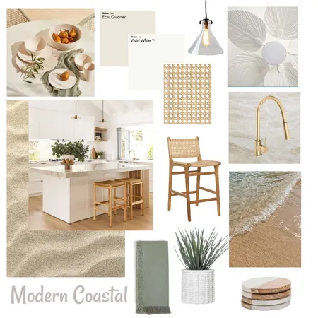 Modern Coastal Kitchen Interior Design Mood Board by crisbedmar on Style Sourcebook