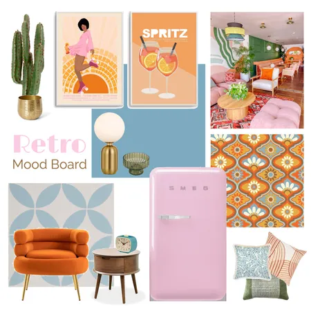 Retro Mood Board Interior Design Mood Board by Jasakerah Designs on Style Sourcebook