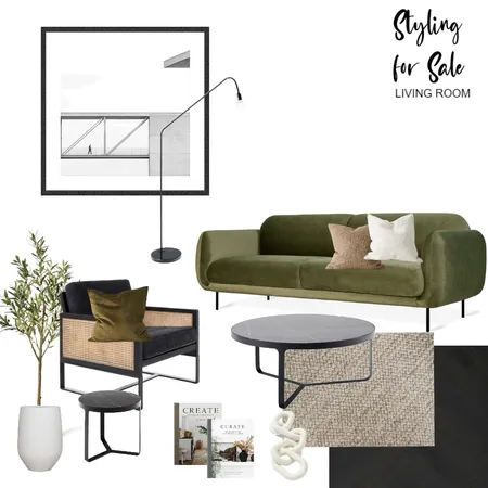 Living Room - Styling for Sale Interior Design Mood Board by M+Co Living on Style Sourcebook