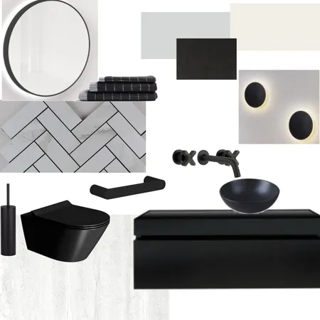 Bathroom Sample Board Interior Design Mood Board by NCMDESIGN on Style Sourcebook