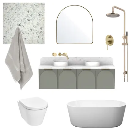 Relaxed Sage Bathroom Interior Design Mood Board by Lauren Skye Studio on Style Sourcebook