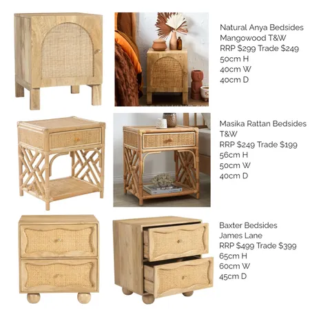 Louisa Bedside options Interior Design Mood Board by Harper & Wilde on Style Sourcebook