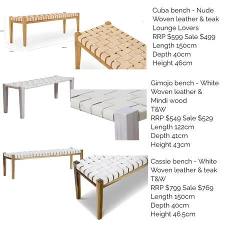 Louisa bench options Interior Design Mood Board by Harper & Wilde on Style Sourcebook
