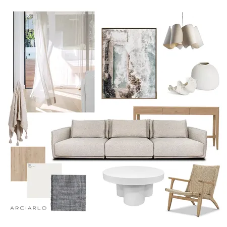Contemporary Coastal Living Room Interior Design Mood Board by Arc and Arlo on Style Sourcebook