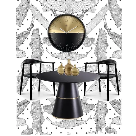 black table chair moodboard Interior Design Mood Board by welda on Style Sourcebook