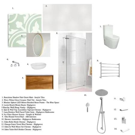 Bathroom Interior Design Mood Board by Interiors By Paul on Style Sourcebook