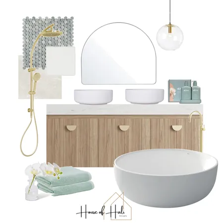 Sea Mist Bathroom Interior Design Mood Board by House of Hali Designs on Style Sourcebook