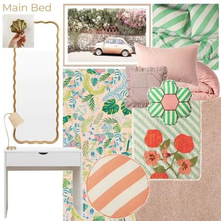 Shelley Wild - Alexandra's Room - REVISED - Main Bed Interior Design Mood Board by bronteskaines on Style Sourcebook