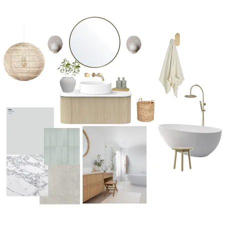 Coastal Bathroom Interior Design Mood Board by The Neat Land on Style Sourcebook