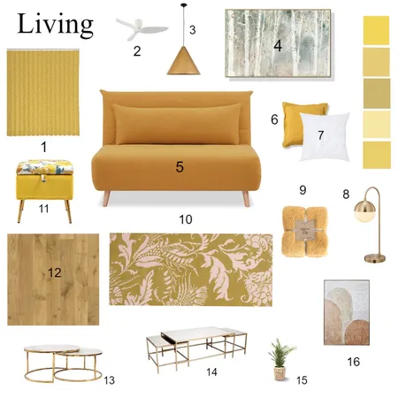 Living Area Sample Board Interior Design Mood Board by Sandra Nattabi on Style Sourcebook