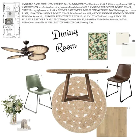 dining room sample board Interior Design Mood Board by TOGET on Style Sourcebook