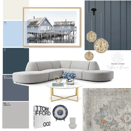 Steely Blue Lounge room Interior Design Mood Board by Fresh Start Styling & Designs on Style Sourcebook