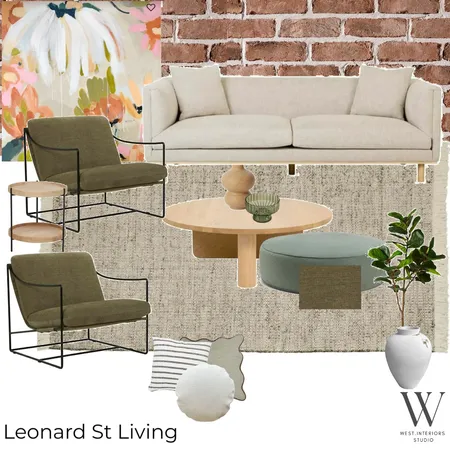 Leonard Street Living 1 Interior Design Mood Board by WEST. Interiors Studio on Style Sourcebook