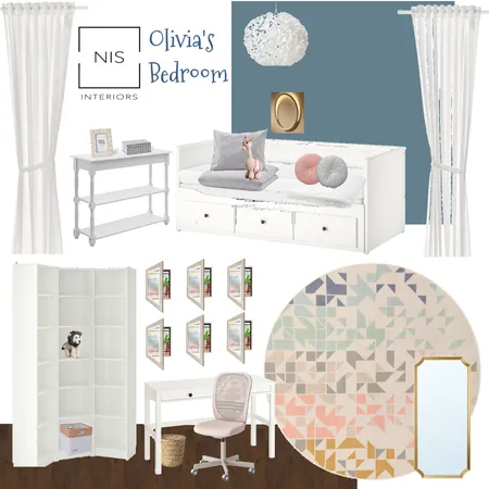 Olivia's bedroom - Design A Interior Design Mood Board by Nis Interiors on Style Sourcebook