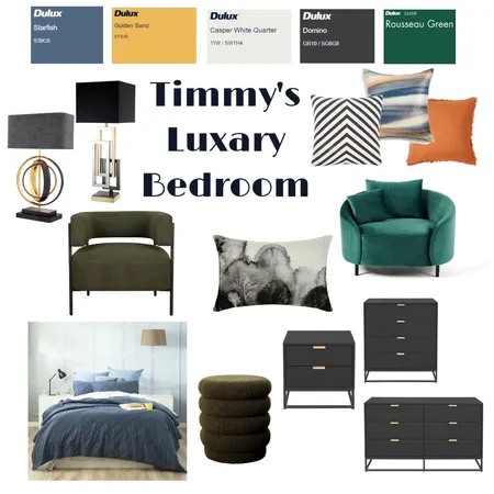 Timmy's Luxury bedroom 2 Interior Design Mood Board by bakermichelle765@yahoo.com on Style Sourcebook