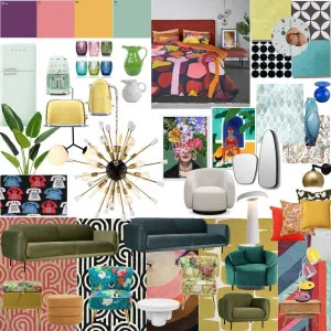 Retro by mishQa Interior Design Mood Board by TheMeyerZen on Style Sourcebook