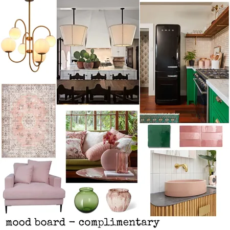 Complimentary Pink/Green Interior Design Mood Board by swearenjen@gmail.com on Style Sourcebook