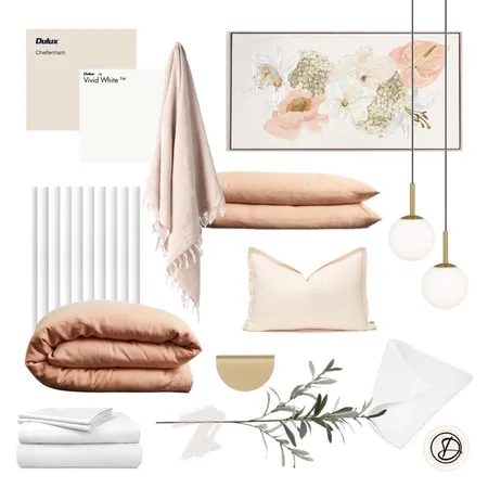 Soft terracotta bedroom Interior Design Mood Board by Designingly Co on Style Sourcebook