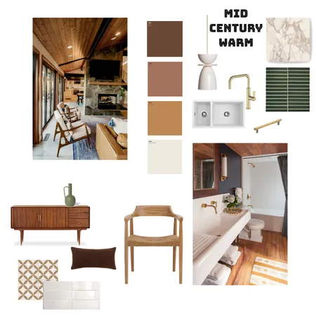 Mid Century Warm Interior Design Mood Board by alexnihmey on Style Sourcebook