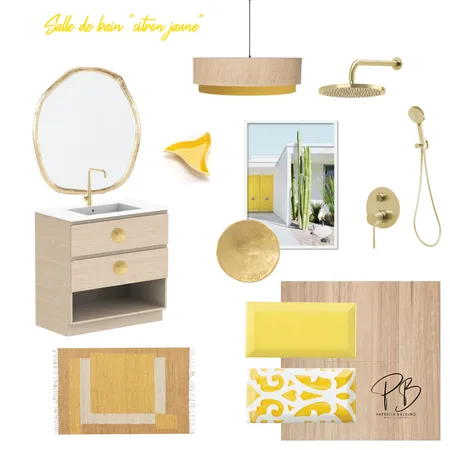 Salle de bain Citron jaune Interior Design Mood Board by LE LABO DU DESIGN by Patricia BALDINO on Style Sourcebook