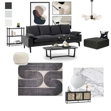 Elegantly Monochromatic Interior Design Mood Board by Vivalux on Style Sourcebook