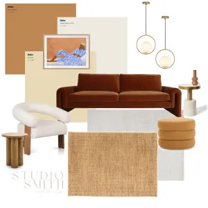 modern 70's living room Interior Design Mood Board by Studio Smith Interiors on Style Sourcebook