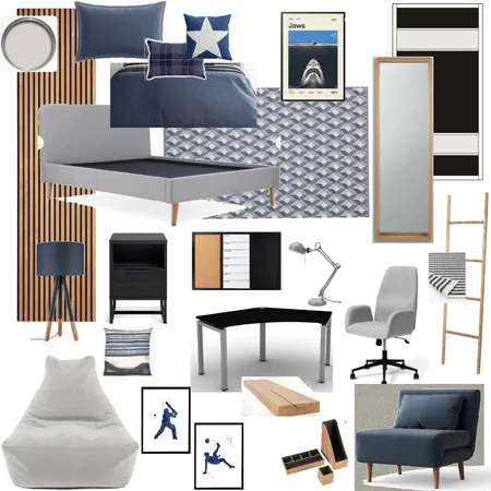 Oliver Bedroom Interior Design Mood Board by HelenOg73 on Style Sourcebook