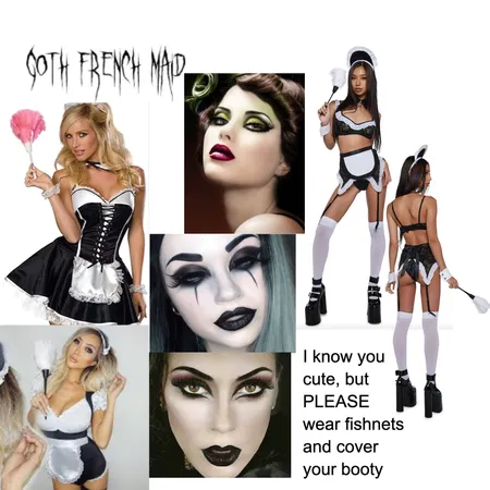 Goth french maid Interior Design Mood Board by Pwdrprncss on Style Sourcebook