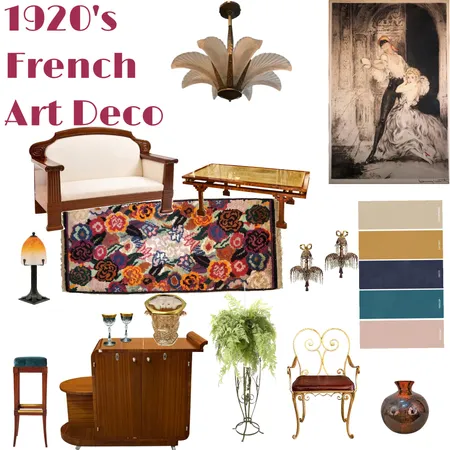 1920’s French Art Deco Final Interior Design Mood Board by Jkjenm on Style Sourcebook