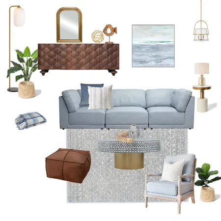 Blue Lounge Room Interior Design Mood Board by Zue on Style Sourcebook