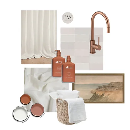 Warm Bathroom Concept Interior Design Mood Board by PAX Interior Design on Style Sourcebook