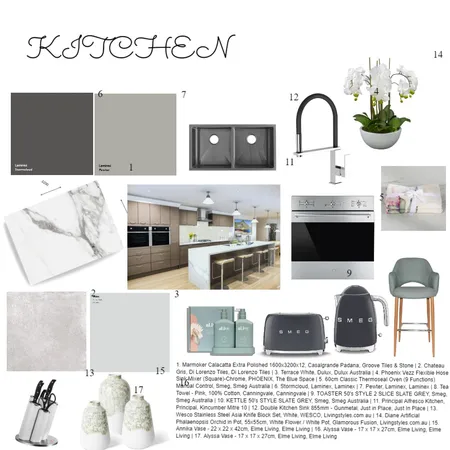 MOOD BOARD KITCHEN Interior Design Mood Board by Catia Marinelli on Style Sourcebook