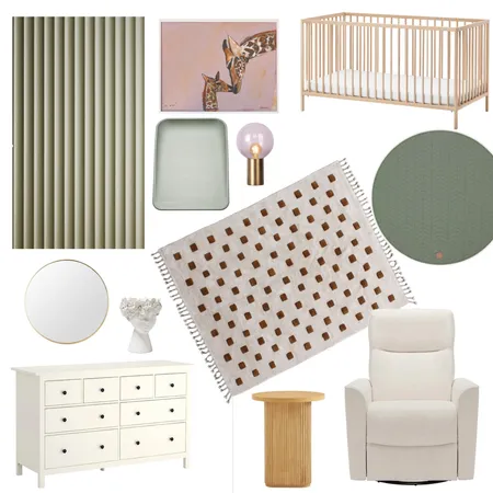 Nursery - Sage  - Il Tutto Rocking Chair Interior Design Mood Board by Cerysload on Style Sourcebook