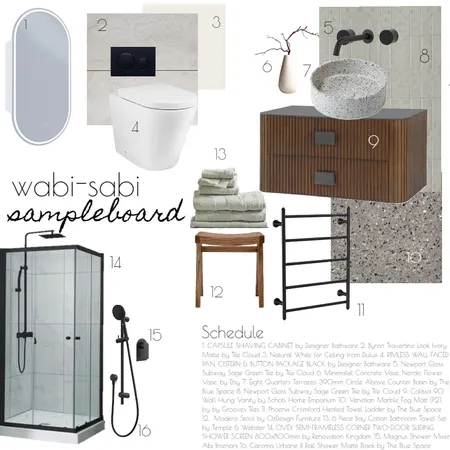 wabi sabi bathroom Interior Design Mood Board by Myamya on Style Sourcebook