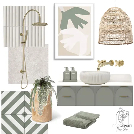 Shades of Green Bathroom Interior Design Mood Board by Bridgeport Design Studio on Style Sourcebook