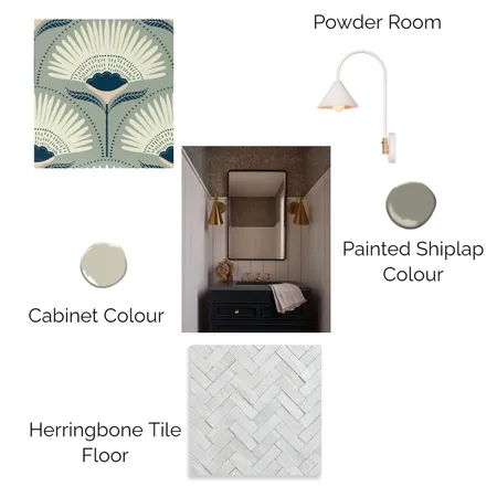 Sarah Phaure Powder Room Interior Design Mood Board by alexnihmey on Style Sourcebook