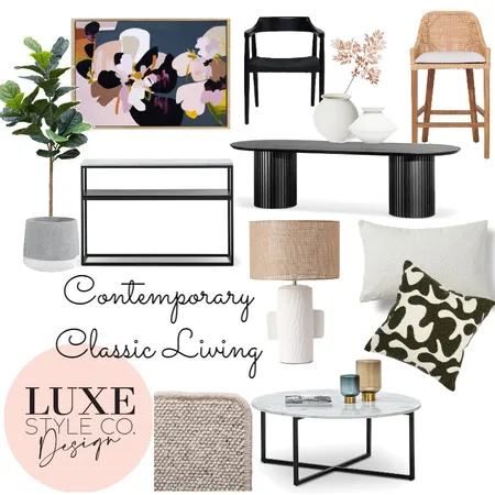 Contemporary Classic Living Interior Design Mood Board by Luxe Style Co. on Style Sourcebook