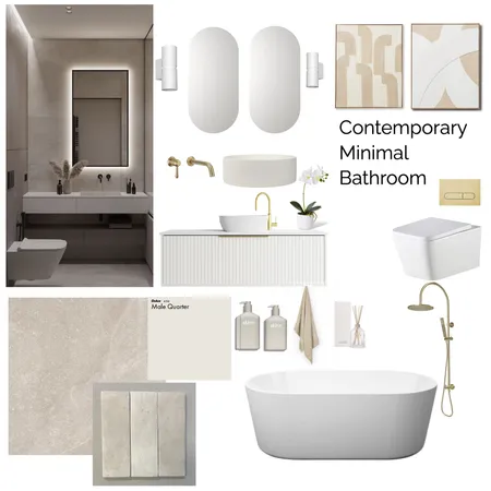 Module 3 design 2 (contemporary bathroom) Interior Design Mood Board by davidvsmithnz@gmail.com on Style Sourcebook