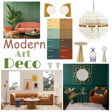 Modern Art Deco Mood Board Interior Design Mood Board by Leafyseasragons on Style Sourcebook