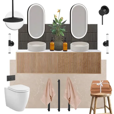 The Block - Kristy and Brett's Master Ensuite Bathroom Interior Design Mood Board by The Blue Space on Style Sourcebook