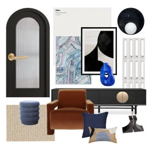 Black and Gold Study Interior Design Mood Board by Hardware Concepts on Style Sourcebook