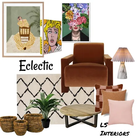 Eclectic Living Room Interior Design Mood Board by LS Interiors on Style Sourcebook