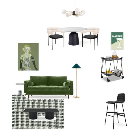 Midcentury modern Living Dining Interior Design Mood Board by Simplestyling on Style Sourcebook