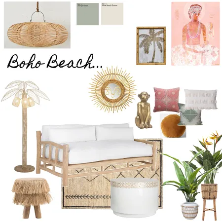 Boho Beach Interior Design Mood Board by House of Halo & Fitz on Style Sourcebook