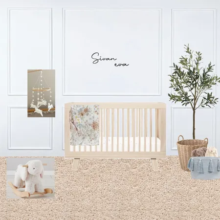 BABY GIRL NURSERY CRIB ACCENT WALL (washed natural) Interior Design Mood Board by cethia.rigg on Style Sourcebook