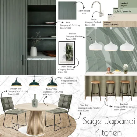 Japandi Sage Kitchen Hrk Interior Design Mood Board by Hrkjayaraj on Style Sourcebook